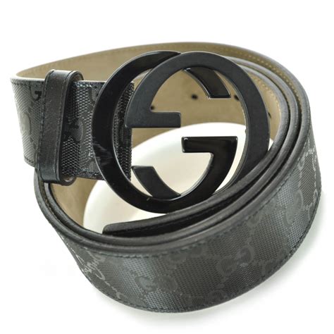 all black gucci print belt|gucci belt men's black imprime.